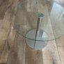 Round Glass Coffee / Side Table  Chrome base Image 2