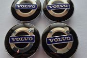 Volvo centre caps 60mm (black/blue) FREE POST