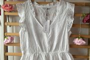 top Bnwt Stradivarius white broderie Anglaise size large summer top