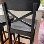 Bar Stools x 2  (IKEA) with back Image 2