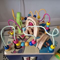 Zany Zoo wooden toy cube