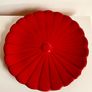 Vintage Ernestine Salerno Italy Red Charger Plate 30cm 1950s MCM Ceramic Platter Image 4