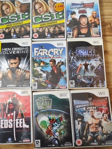 Wii games 12+ Age 1.50 euro per game