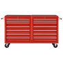 Tool Trolley with 14 Drawers Steel Red Image 2