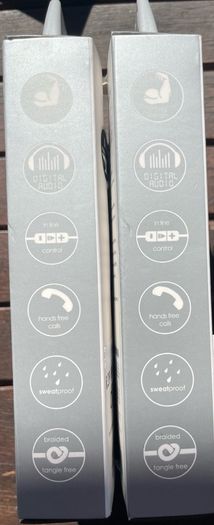 2 Brand new still in box BOOMPODS digibuds in ear headphones with lightning connector. RRP 39.95 each. Price is 35 for both inclusive of registered post charges