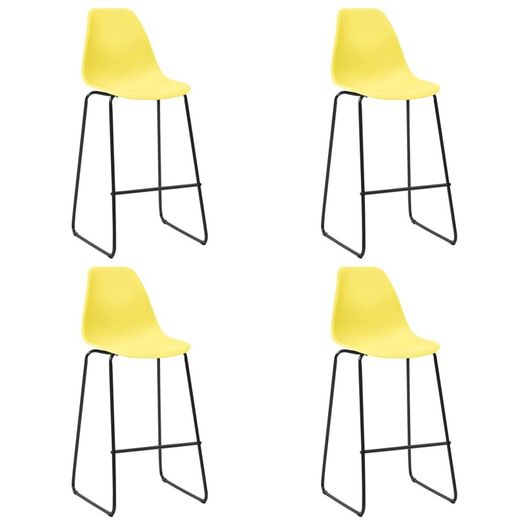 5 Piece Bar Set Plastic Yellow