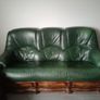 Calfskin Patent leather couches in deep green Image 6