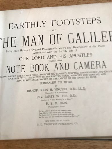 Antique Book 'The Man of Galilee'