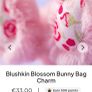 New JELLYCAT Blushkin Blossom Bunny Bag Charm Image 4
