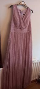 ladies full length dress with sequins