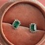 Emerald and Diamond Earrings Image 6