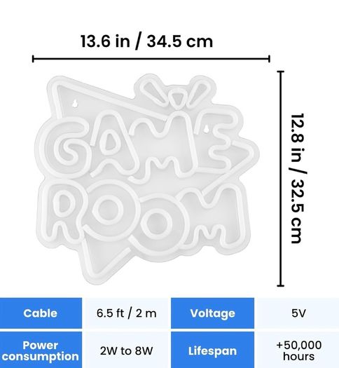 Neon Light Sign LED Gaming Room Decor, Gaming Accessories, Gamer Gift LED Gaming Lights for Desk, Gaming Stuff for Boys Room Setup, Gamer Boys Bedroom Wall Decor, Neon Sign for Wall, Lamp Gifts