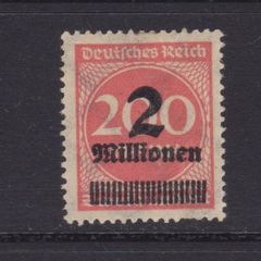 1923 German Stamp - 2 Million Overprint