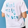 white t shirt with print Image 3