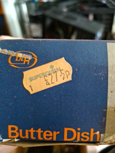 Vintage BLH 18/8 Stainless Steel Butter Dish - Mid-Century Retro with Original Box & Superquinn Price Tag