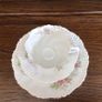 Edwardian Unstamped Ornate Porcelain Tea cup saucer and side Trio Image 3