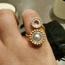 Links of London Ring Gold diamonds and pearl Image 7