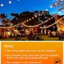 String Lights 65.5ft Garden Festoon Light Mains Powered with 30+3 Shatterproof G40 LED Bulbs, Waterproof Hanging Patio Lighting for Indoor Outside Gazebo Pergola Backyard Balcony Cafe Party Image 2