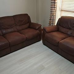 3 + 2 Brown Sofa for sale