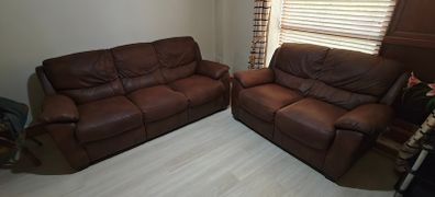 3 + 2 Brown Sofa for sale