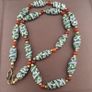 Vintage Venetian Style Feather Desgin Glass Beads Necklace Image 3