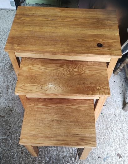 Solid Oak Nest of Tables (26189)