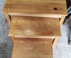 Solid Oak Nest of Tables (26189)