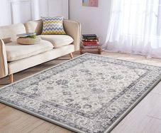 MULTIPLE SIZES/COLOURS AVAILABLE Homeware Rugs for Bedroom Living Room - Traditional Area Rugs 60x110 cm Serene Cashmere Style Soft Short Pile Vintage Rug - Carpet for Dining Room Easy To Clean