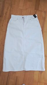 Dunnes white denim skirt