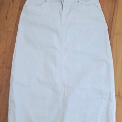 Dunnes white denim skirt