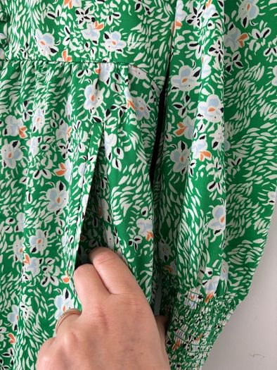 ME+EM Green Floral Fabric Dress