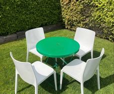 Vintage Metal Overton foldable garden table c1960