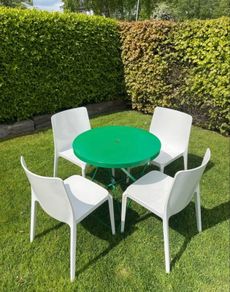 Vintage Metal Overton foldable garden table c1960