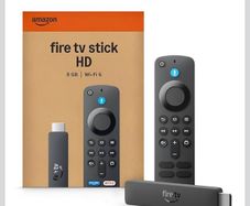 Amazon Fire TV Stick HD (newest gen), free & live TV, Alexa Voice Remote, powered by the TV, effortless setup