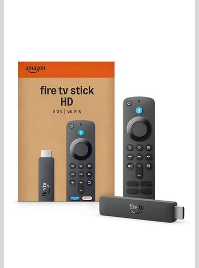 Amazon Fire TV Stick HD (newest gen), free & live TV, Alexa Voice Remote, powered by the TV, effortless setup