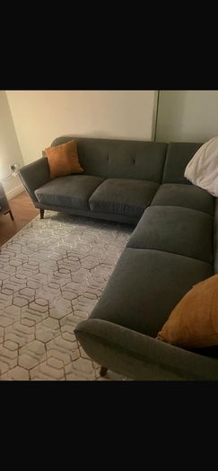 Grey L shaped couch
