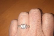 18 C White gold CZ Dress Ring