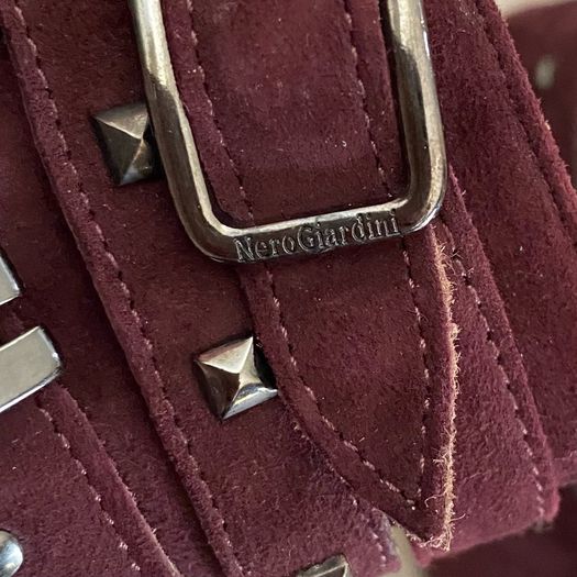 NeroGiardini Burgundy Real Suede Ankle Boots - EU 38 (Like New)