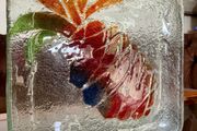 Decorative Pineapple Fused Glass Serving Plate Textured