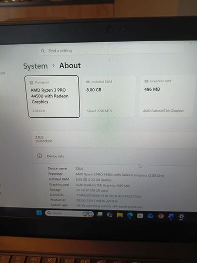 Lenovo X13 Ryzen Pro3 8gb Ram 256gb Ssd