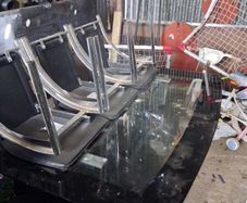 Glass kitchen table
