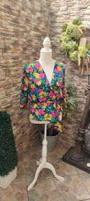 vintage Mister Dee floral wrap blouse small medium