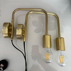 Gold Wall lights (plug in)