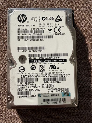 HP server HDD