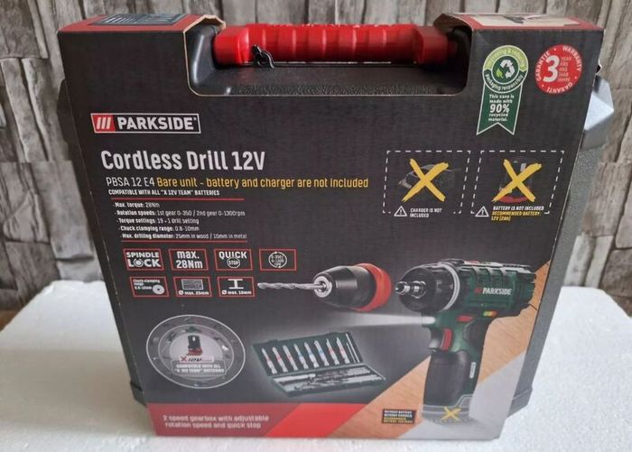 Parkside X12V Cordless Tacker Nailer Stapler And Accessories Set. Parkside X12V Cordless Drill Driver. 2AH 2.5AH 5AH X12V Performance Batteries 2.4A 6A X12V Fast Chargers.