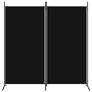 2-Panel Room Divider Black 175x180 cm Fabric Image 3