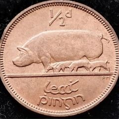 [#69] - Ireland 1964 | Irish 1/2d | Irish Half Penny | KM.10 | UNC