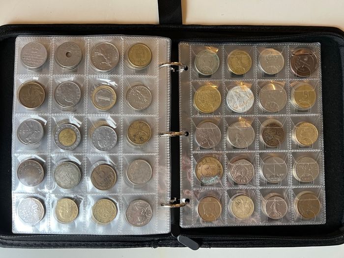 Coins collection foreign unknown 300 coins in album