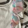 H&M Girls Rainbow Frill Sleeveless Top 4-6 Years - Used Once Image 2