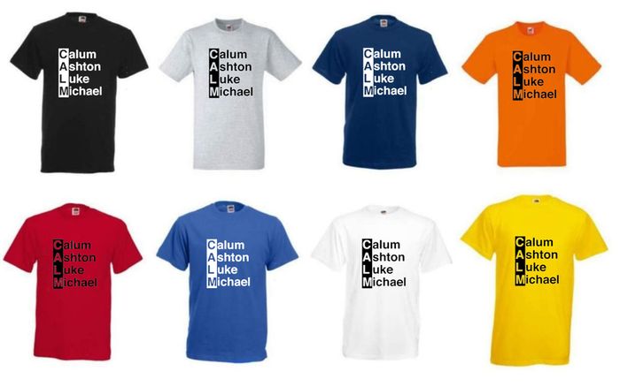 5 Seconds of summer names logo mens and womens T-Shirt Size XS-XXL